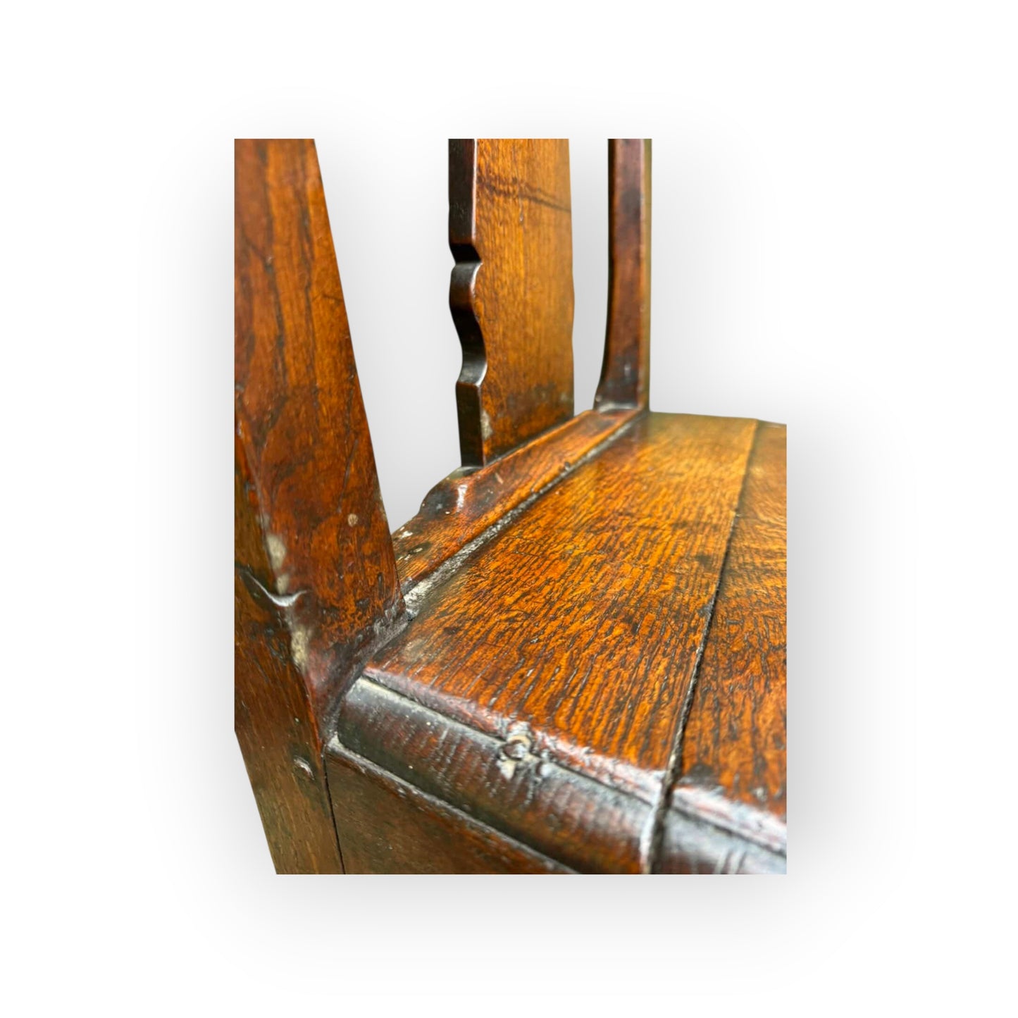 18th‑Century Welsh Antique Oak Armchair with Drawer, circa 1750