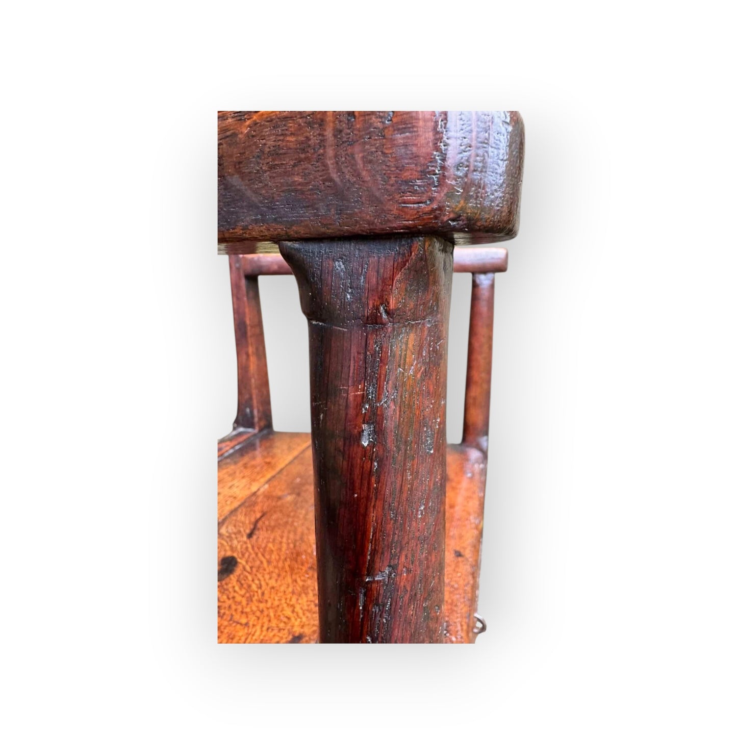 18th‑Century Welsh Antique Oak Armchair with Drawer, circa 1750