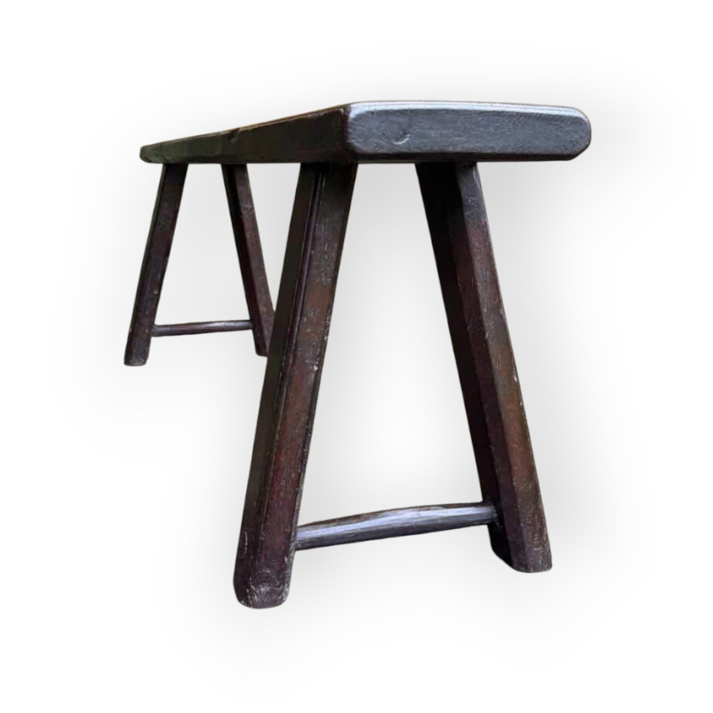 Rare 18th‑Century English Antique Oak Bench, circa 1750