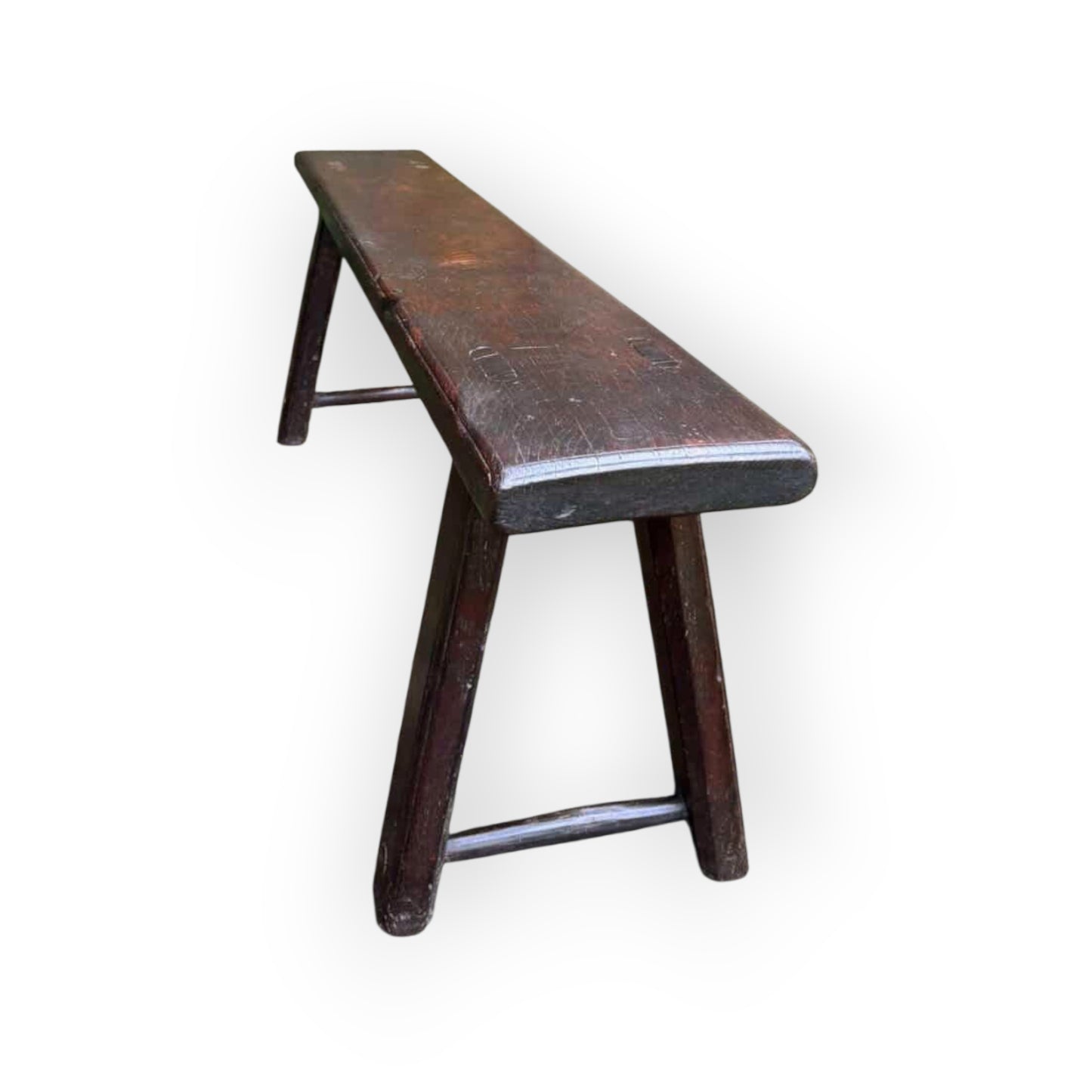 Rare 18th‑Century English Antique Oak Bench, circa 1750