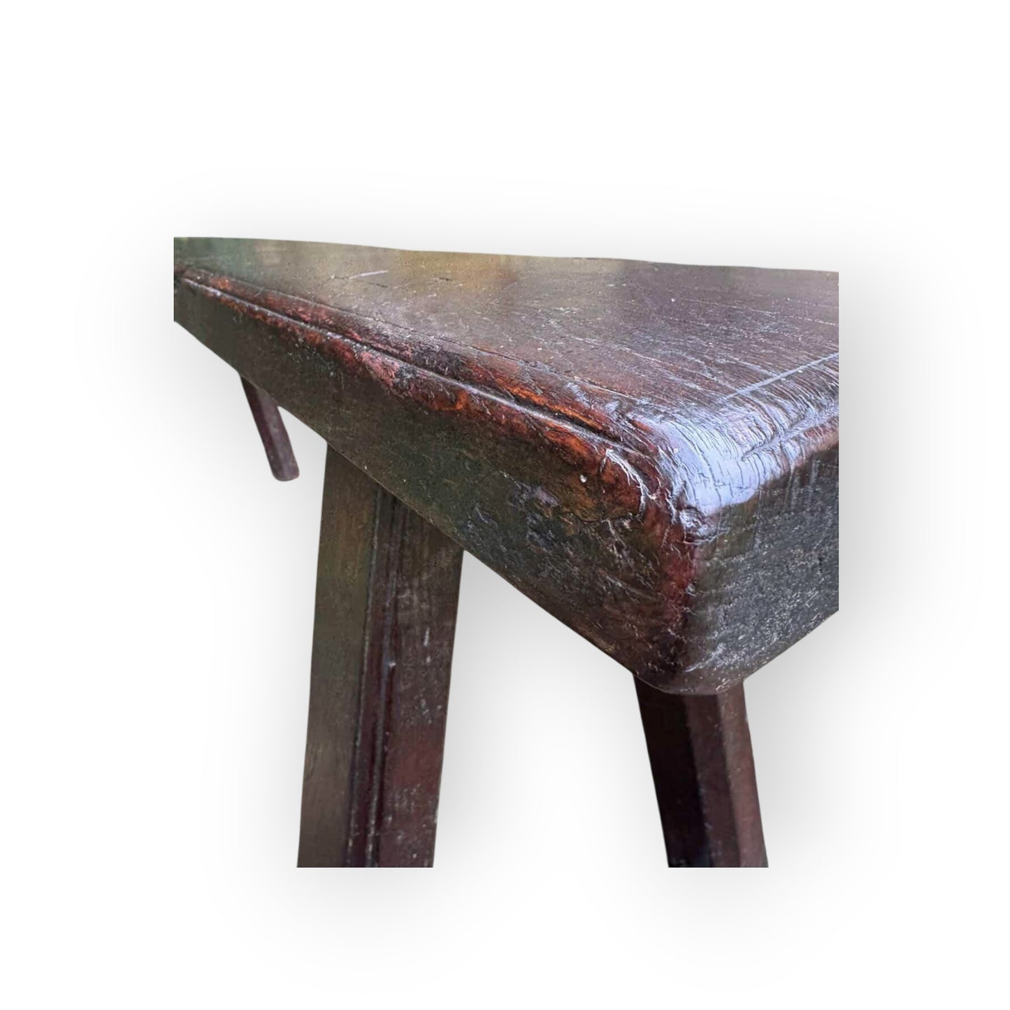 Rare 18th‑Century English Antique Oak Bench, circa 1750