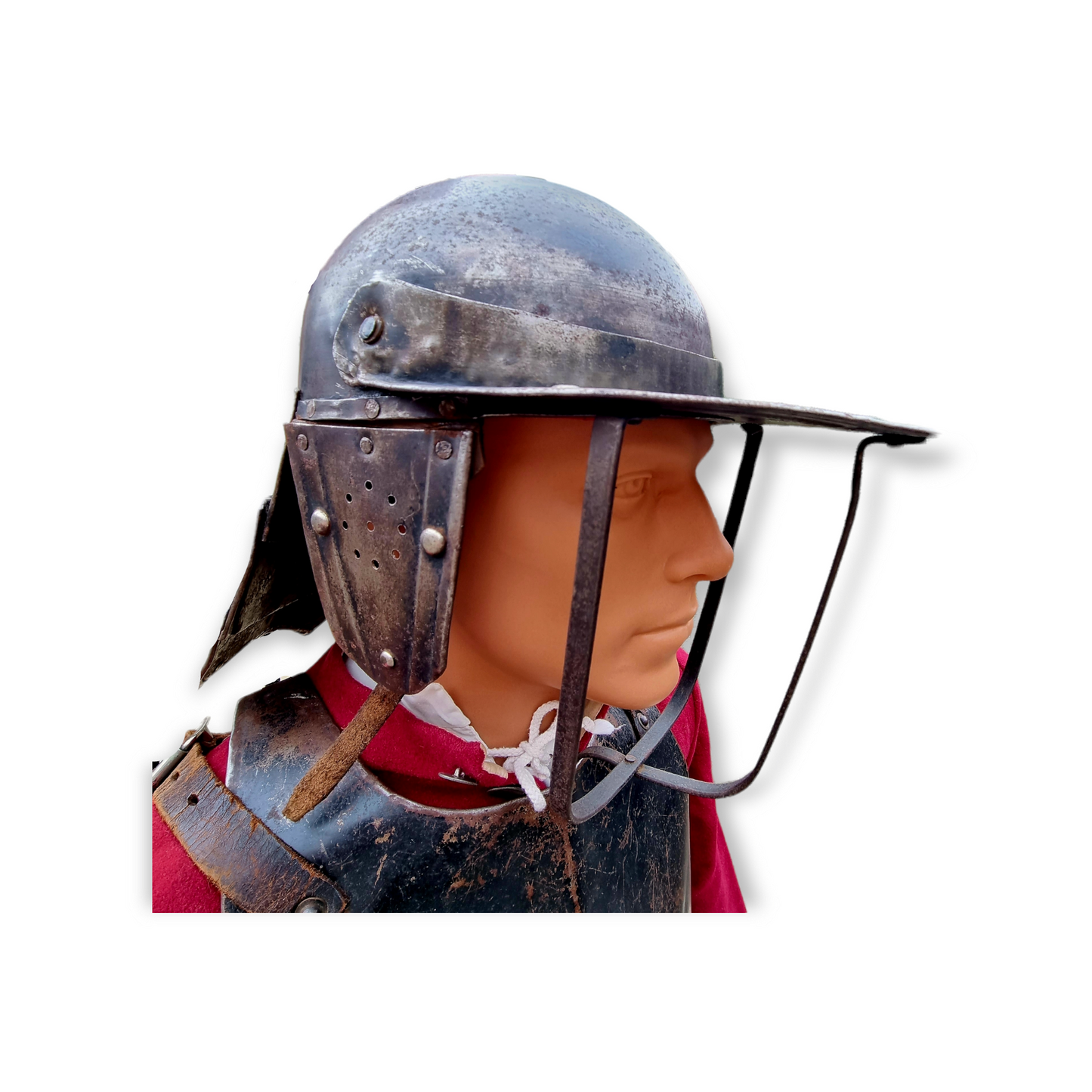 English Civil-War Interest - 17th Century Style Cromwellian / Parliamentarian Cavalry Armour, Including A Lobster-Tailed Pot Helmet and Cuirass (Breastplate and Backplate)