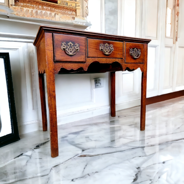 Late 18th Century English Antique Walnut Low Boy or Side Table