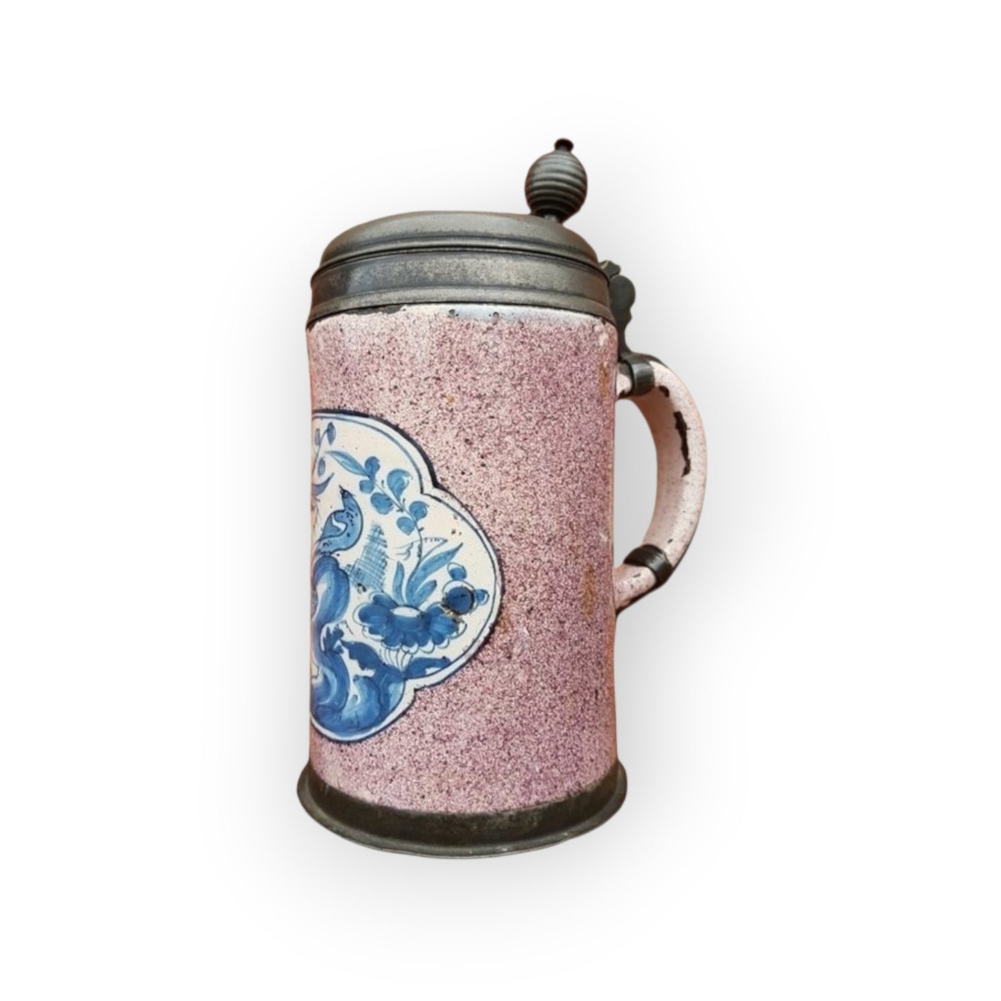 Early 18th Century German Antique Tin Glazed Earthenware Tankard, Attributed to Cornelius Funcke (Fl.1720-30)
