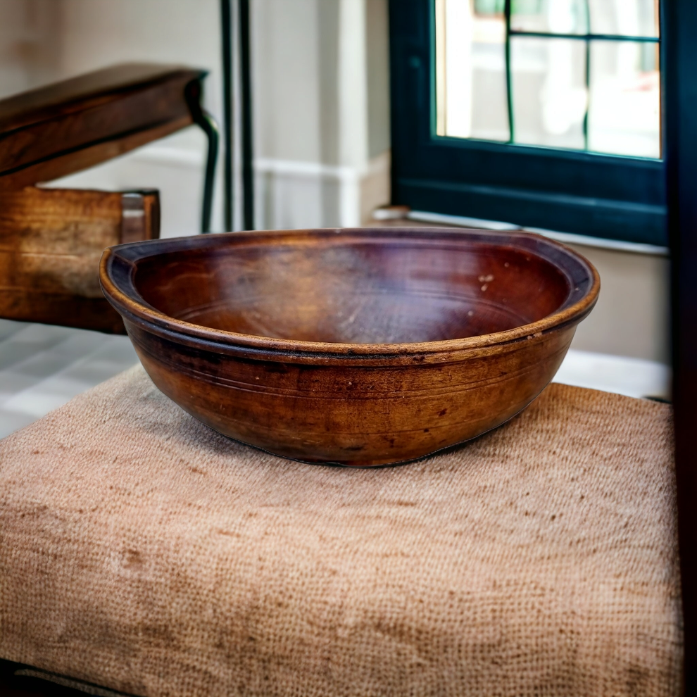 Late 18th Century English Antique Fruitwood Bowl