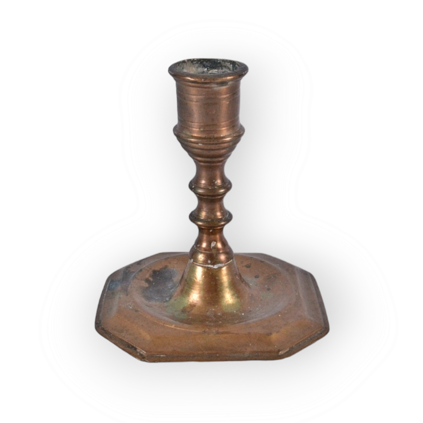 18thC Antique Bronze Candlestick