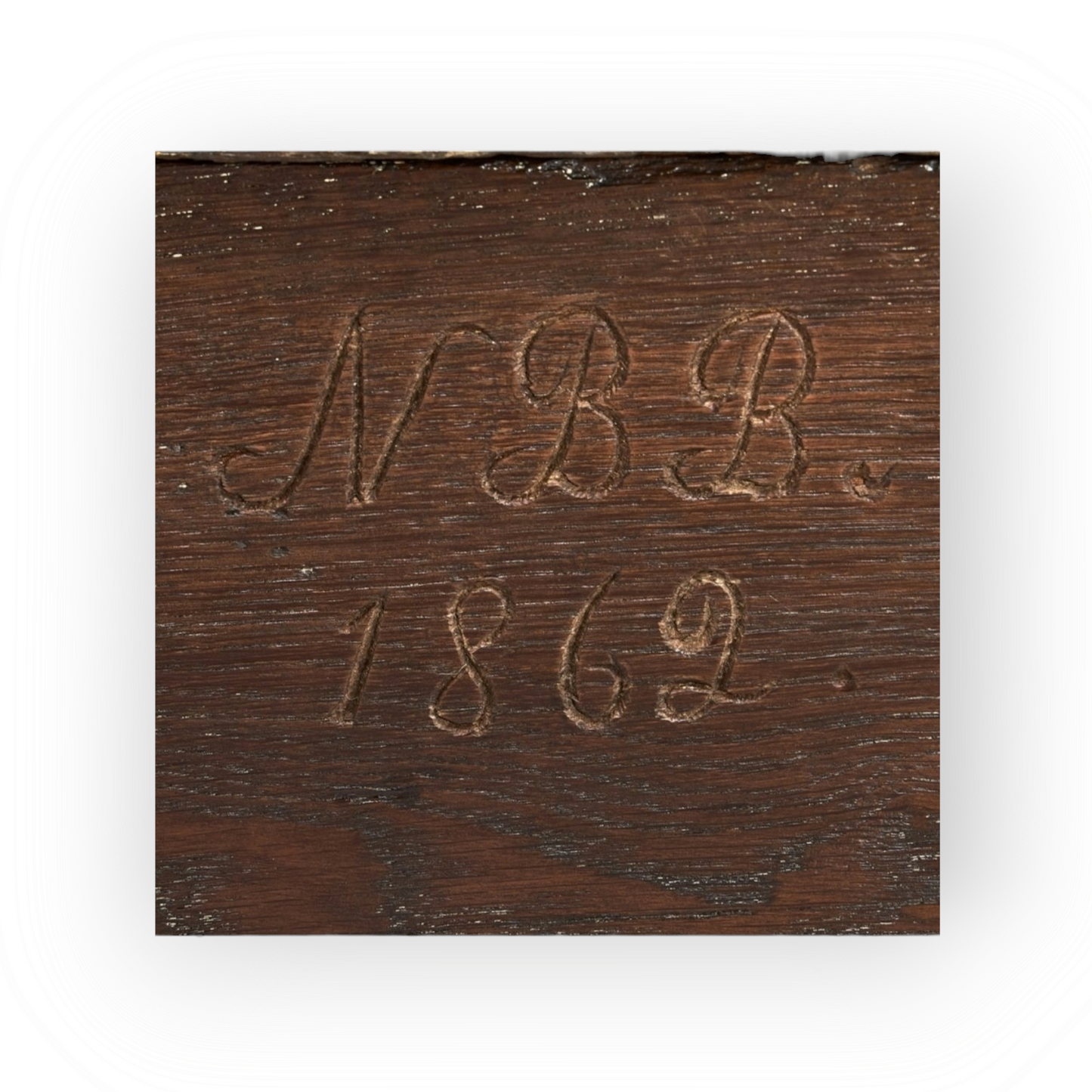A Diminutive Late 17thC Scandinavian Antique Table Top Kist / Chest Bearing Initials & A Later Date
