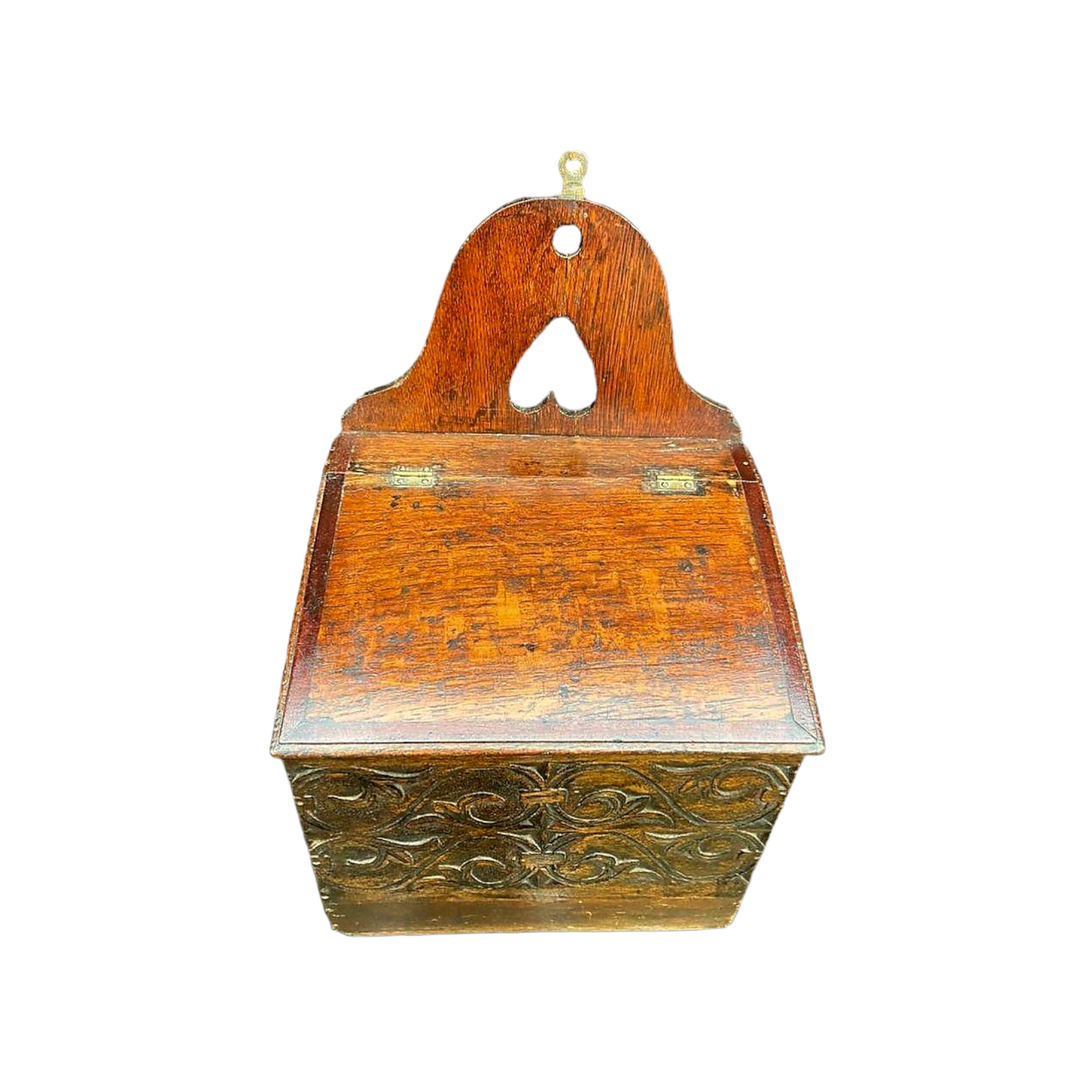 Large Late 18th Century English Antique Oak Candlebox