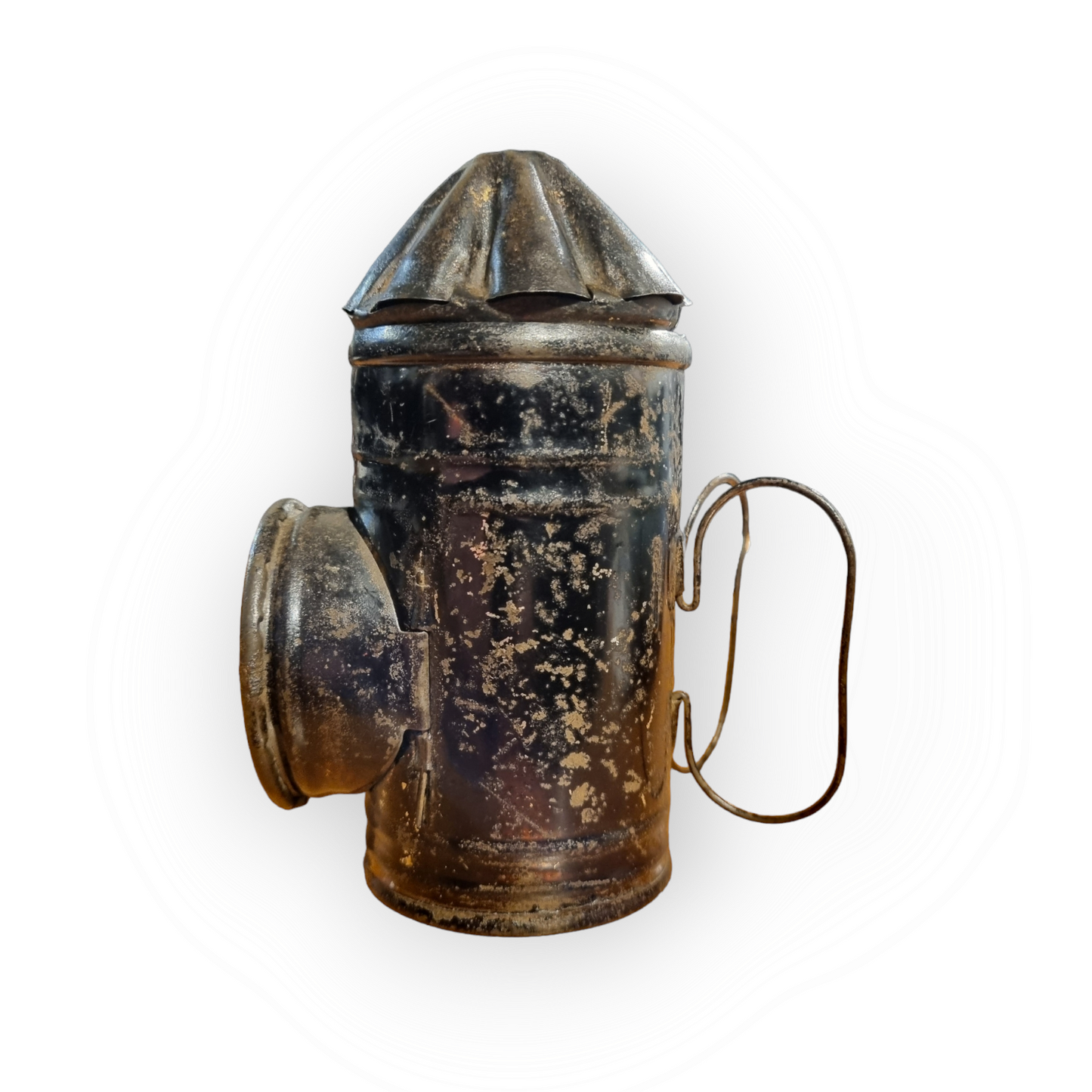 A Diminutive 19thC English Antique Toleware Child's Candle Lantern