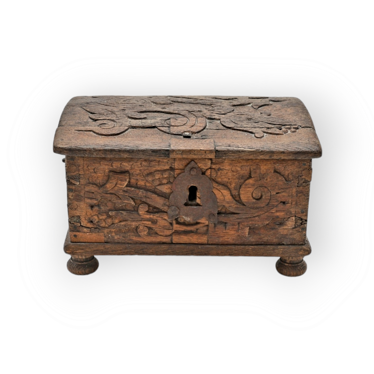 Late 16thC Scandinavian Antique Oak Table-Top Box