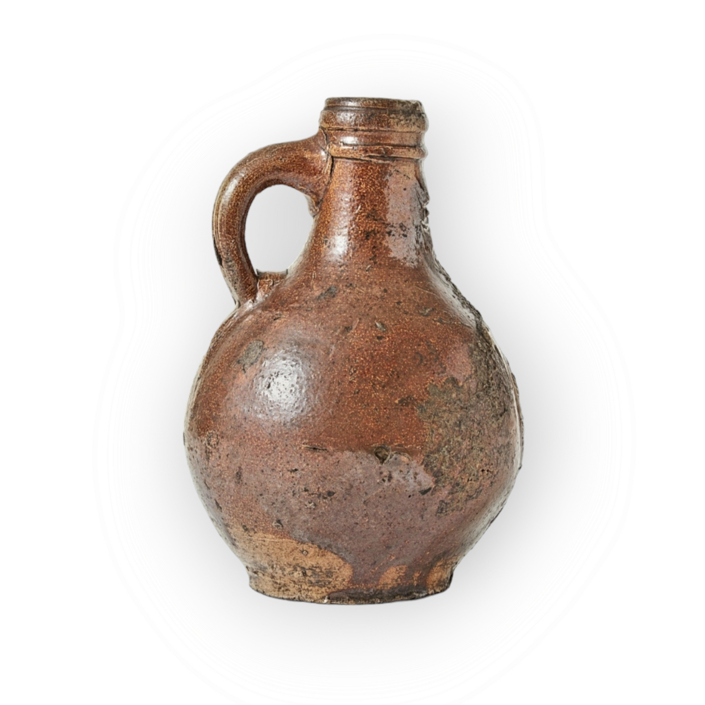 17th Century Antique Stoneware Bellarmine Jug or Bartmannkrug