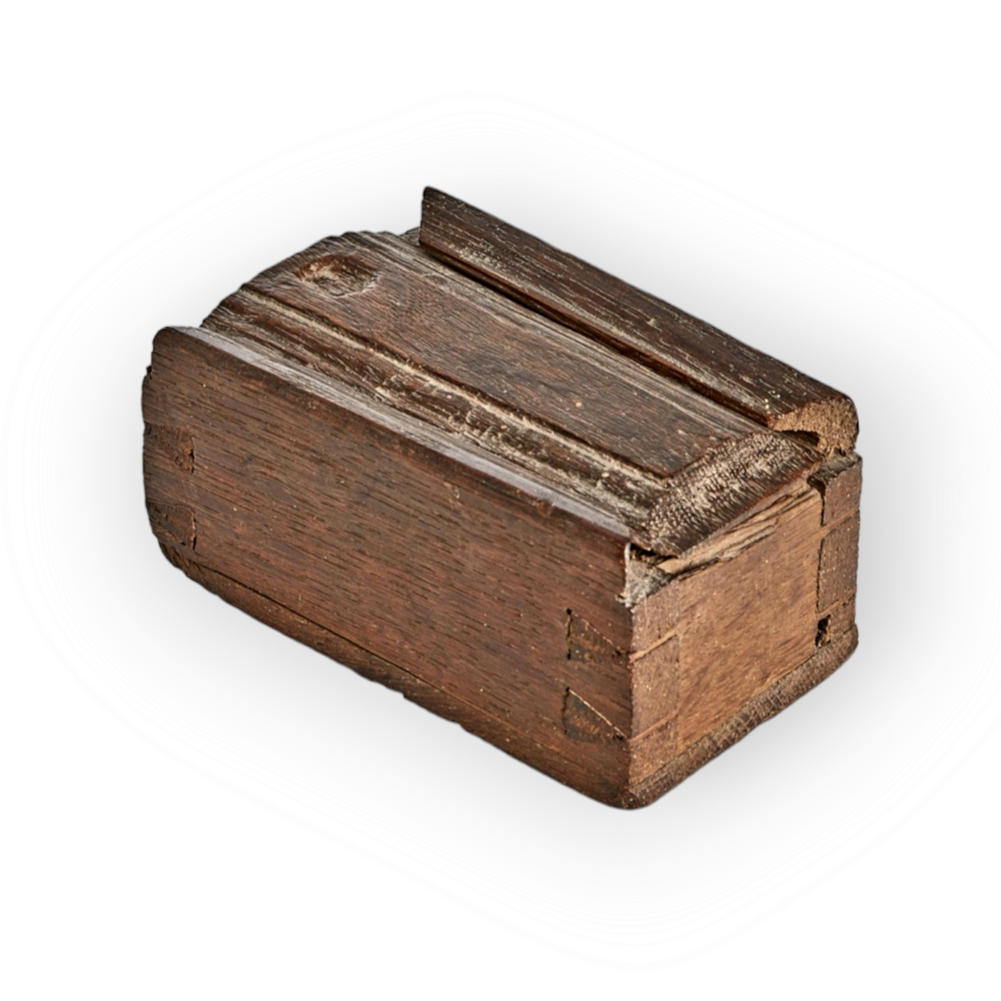 Diminutive Early 18thC Antique Oak Tinder Box