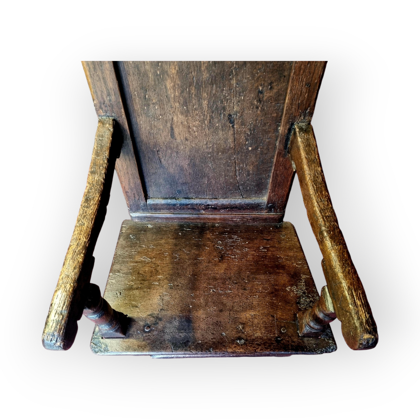 Late 16th Century English Antique Oak Wainscot Armchair