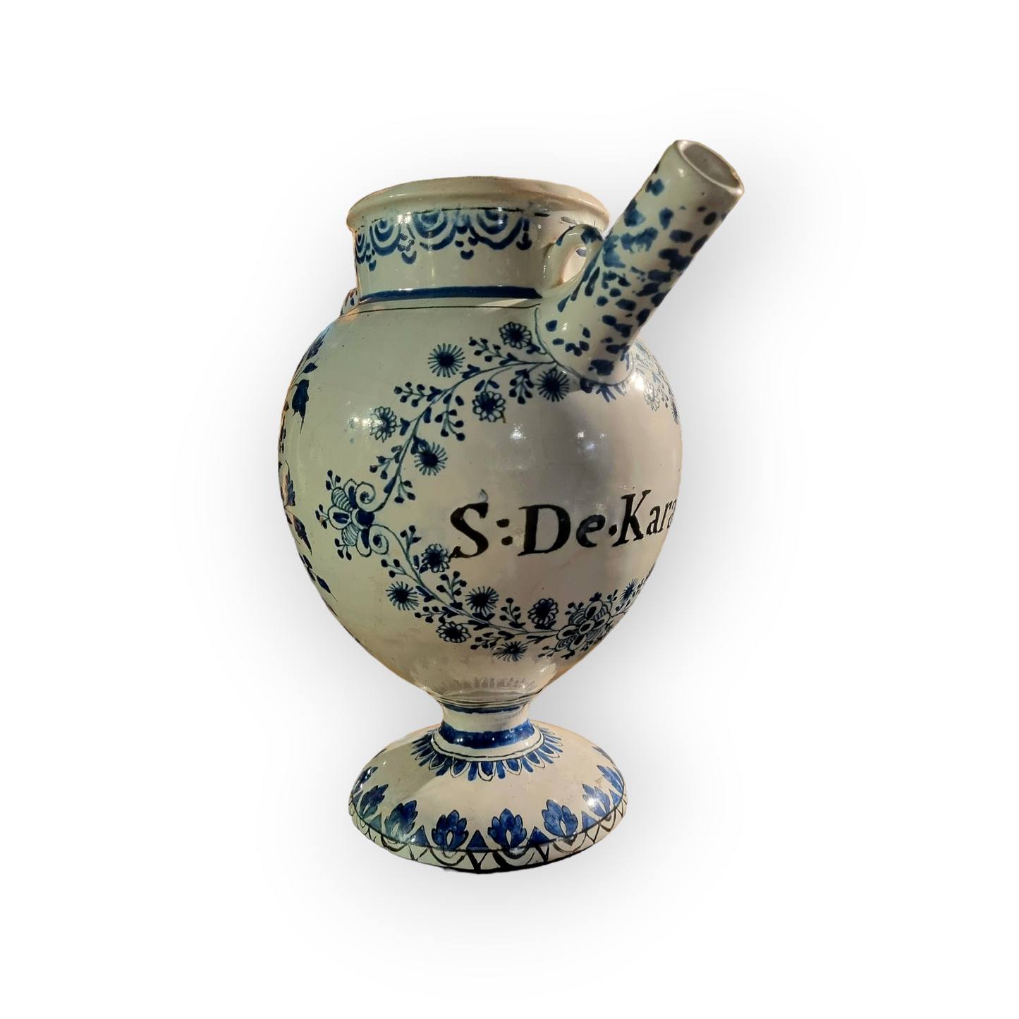 18th Century Dutch Antique Delftware Apothecary's Wet Drug Jar