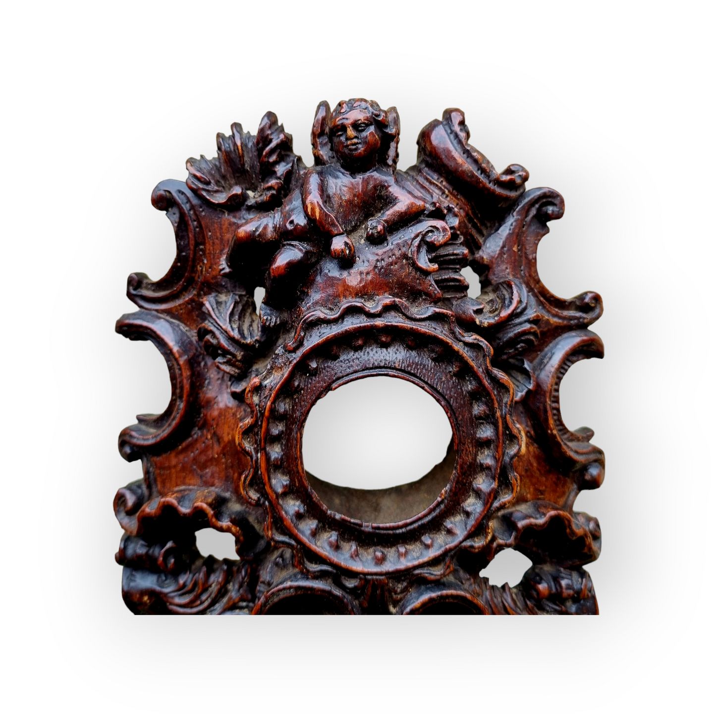 A Superb Mid-18th Century Rococo Period Antique Treen Pocket Watch Stand, circa 1740