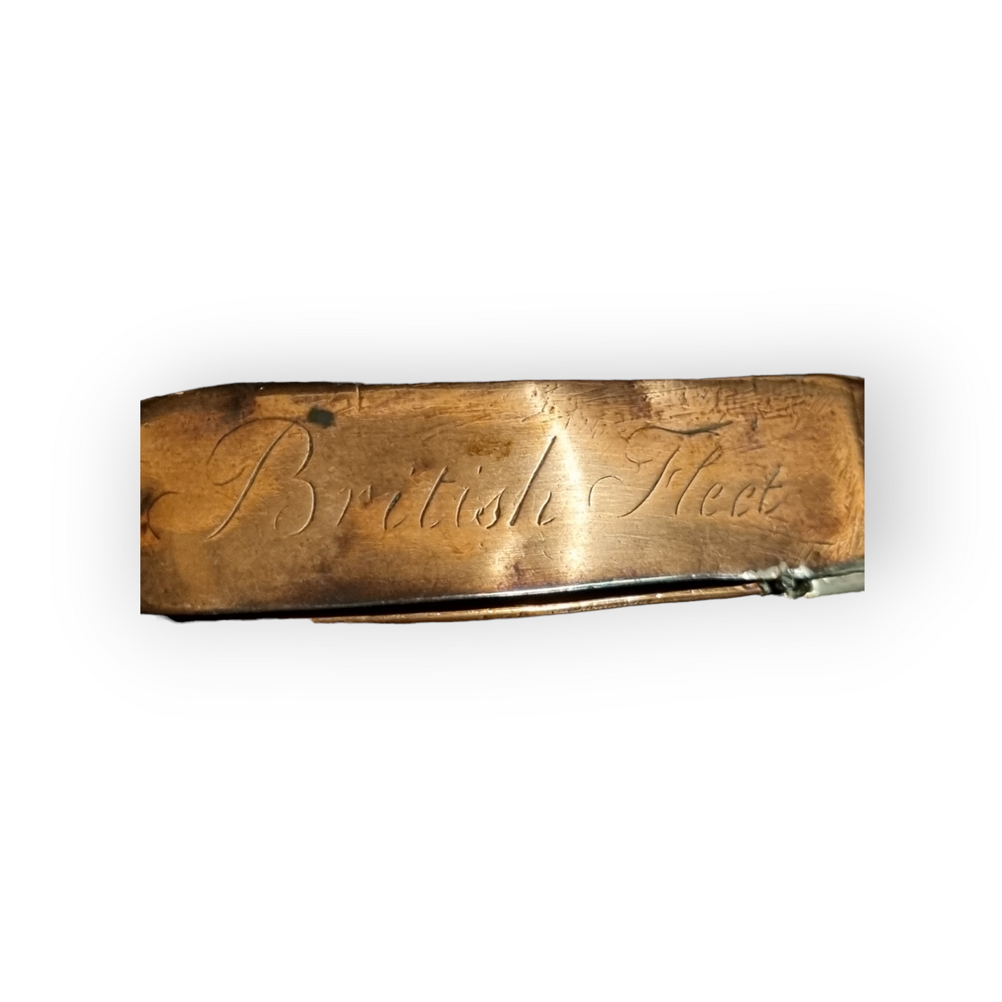 Maritime, Folk Art & Norfolk / Great Yarmouth Interest - An Early 19th-century Regency Period English Antique Copper Tobacco Snuff Box Inscribed "Peter Kirkman to his father Wm. Kirkman, Gt. Yarmouth 1811"