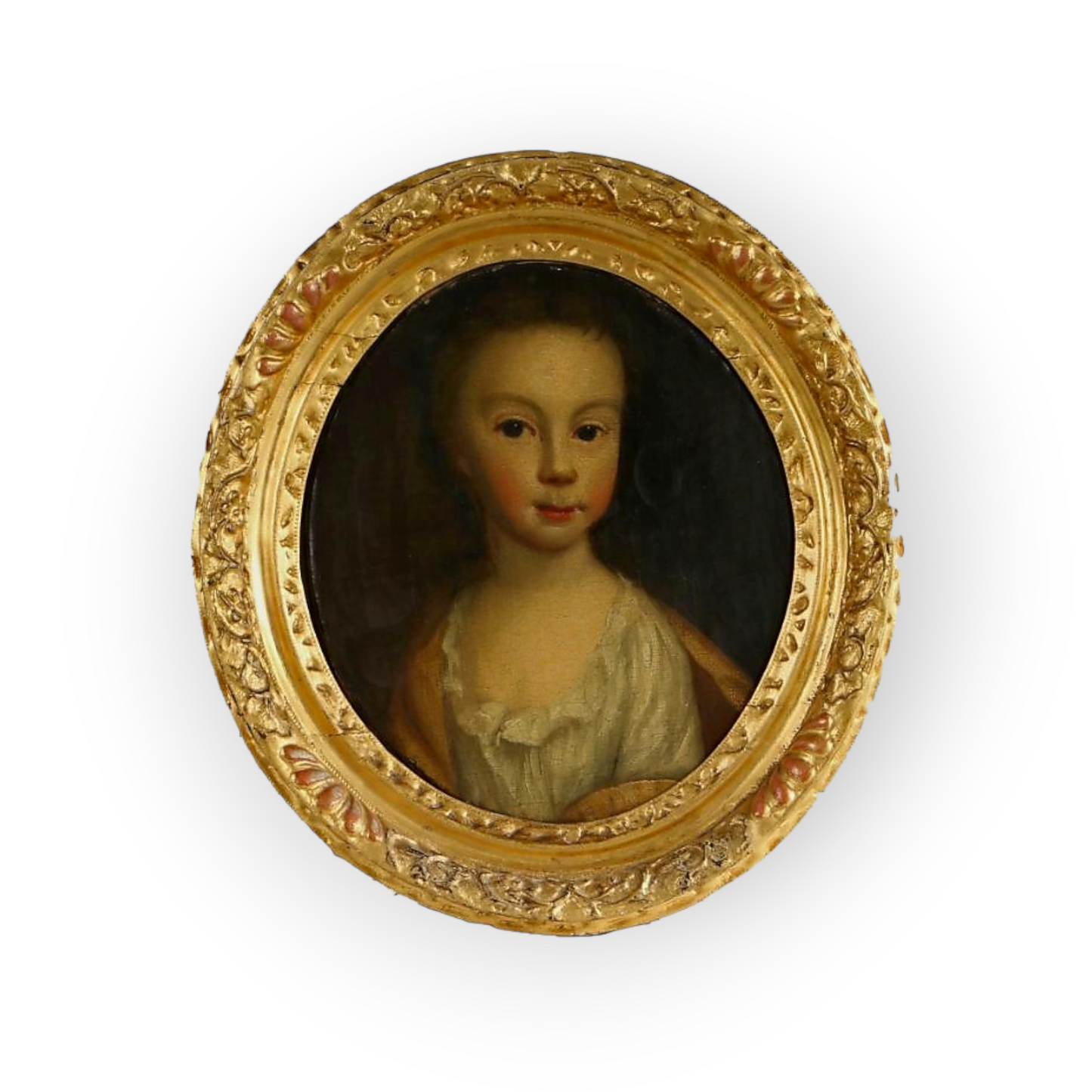 Follower of Sir Godfrey Kneller - A Mid 18th Century English School Antique Oil on Canvas Portrait of a Young Child