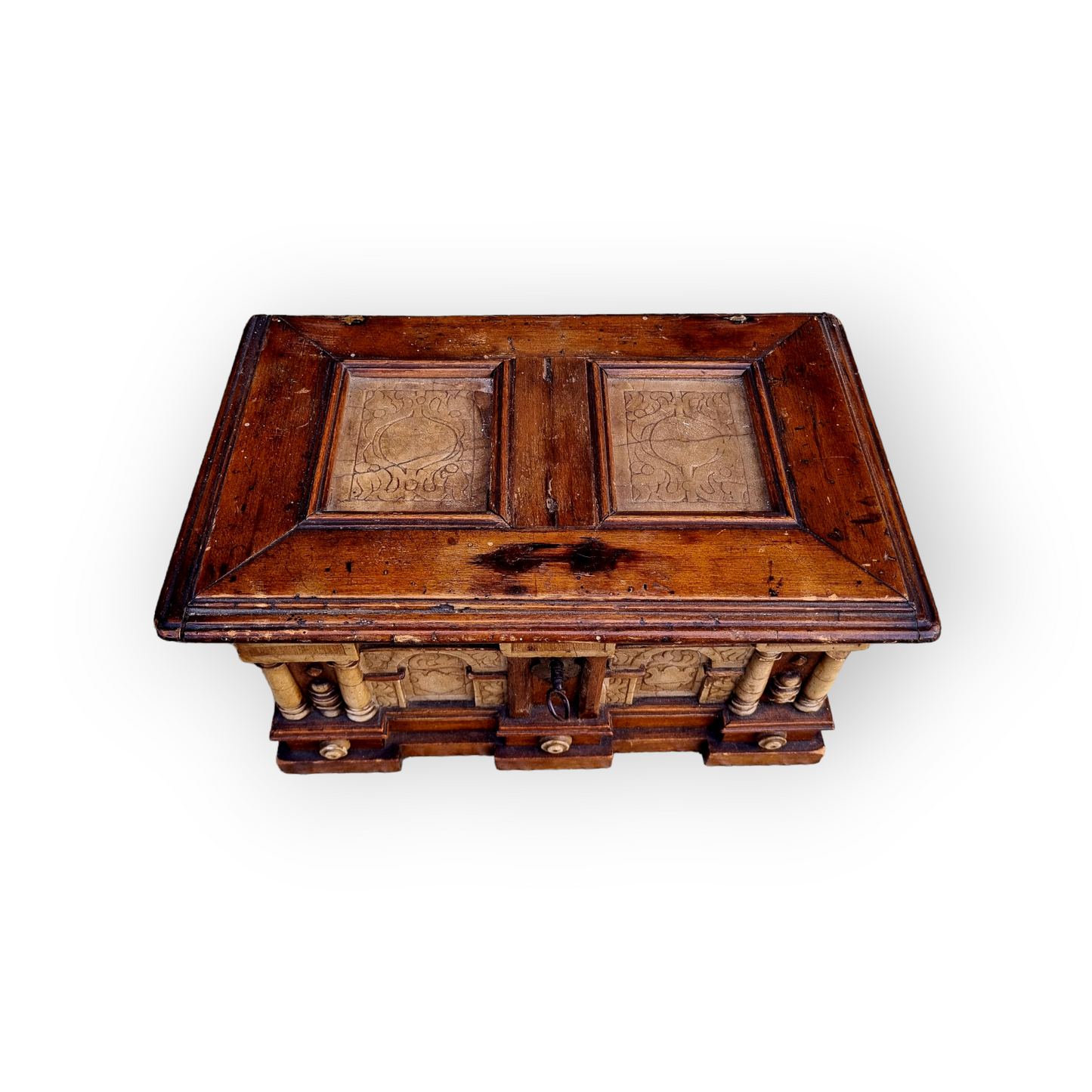 Early 17th Century Flemish Antique Malines Alabaster Table Box or Casket, Circa 1600