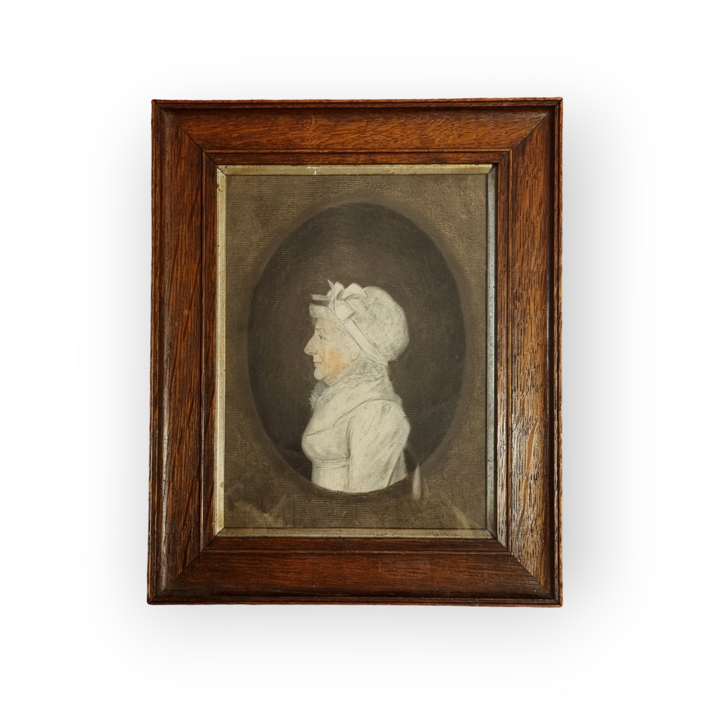 An Early 19th Century English School Antique Watercolour Portrait Painting of a Lady