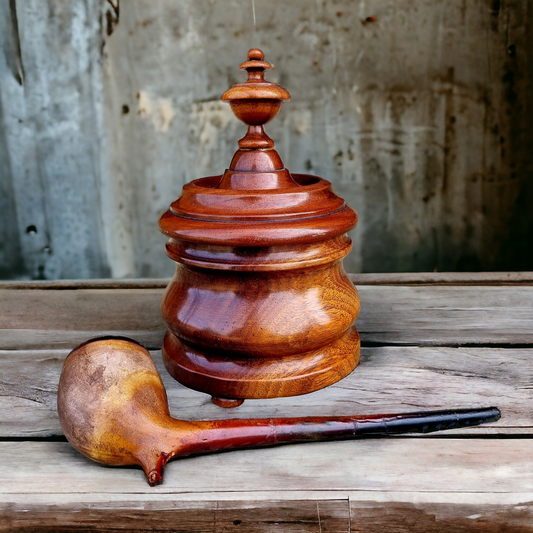 Mid 19th Century Dutch Antique Treen Tobacco Jar