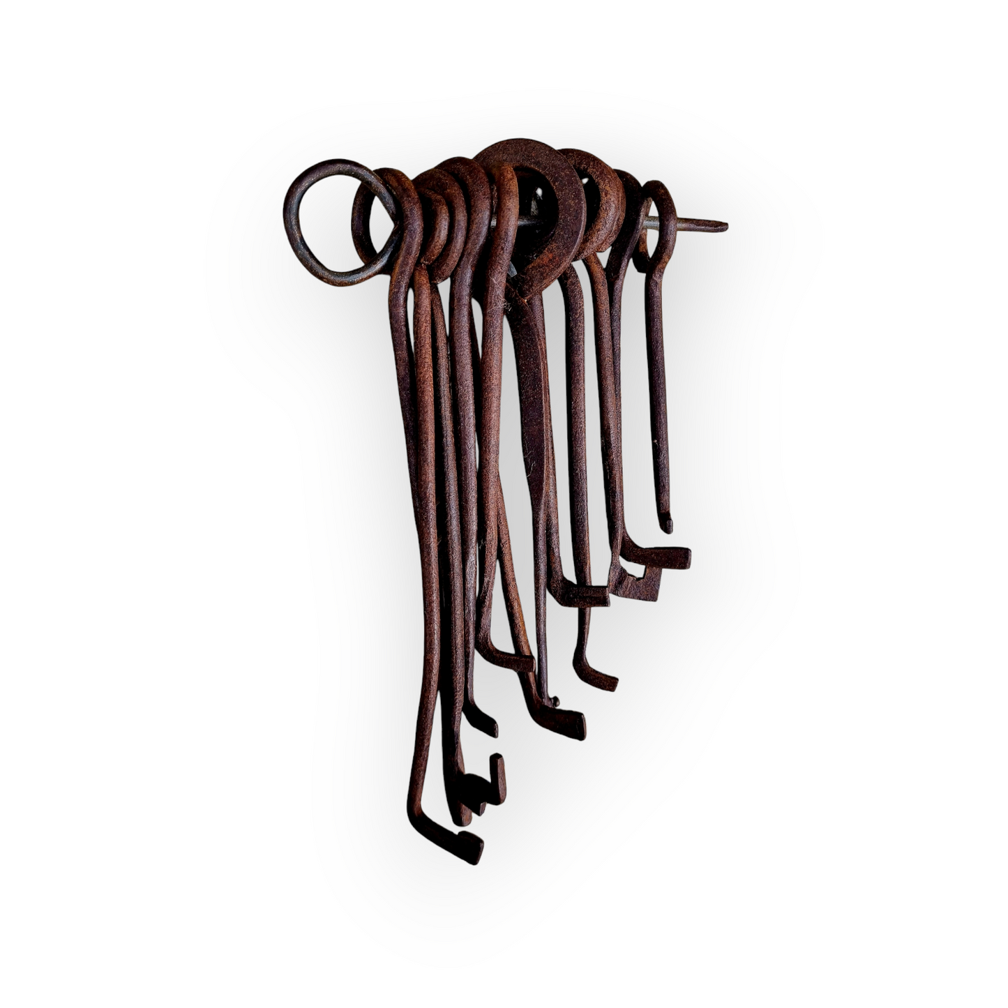 Set of Twelve Late 18th Century Antique Iron Lock Picks or Skeleton Keys