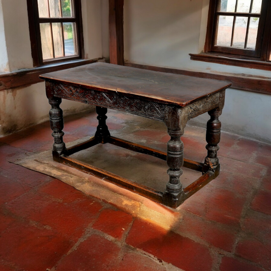 17th Century English Antique Oak Serving Table