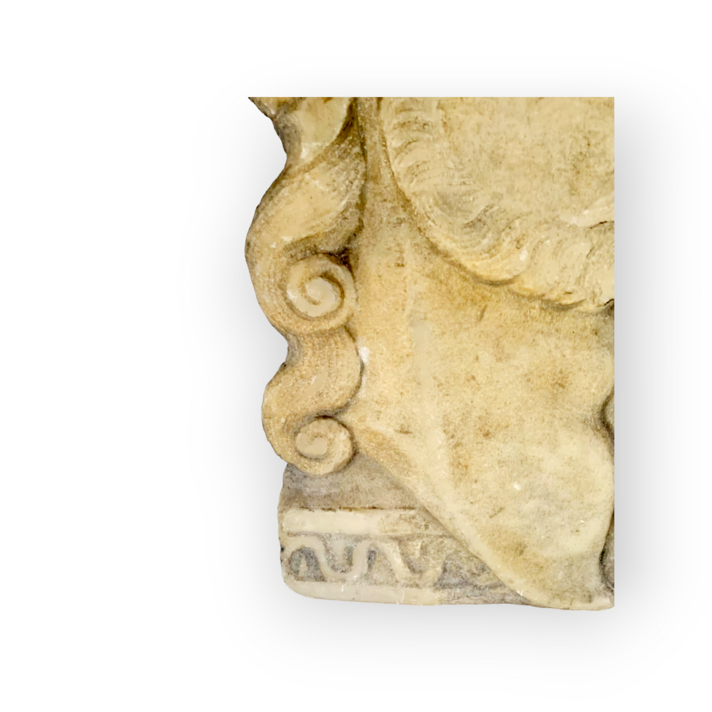 18th-Century Grand Tour Italian Antique Carved Marble Fragment Depicting The Roman God Faunus