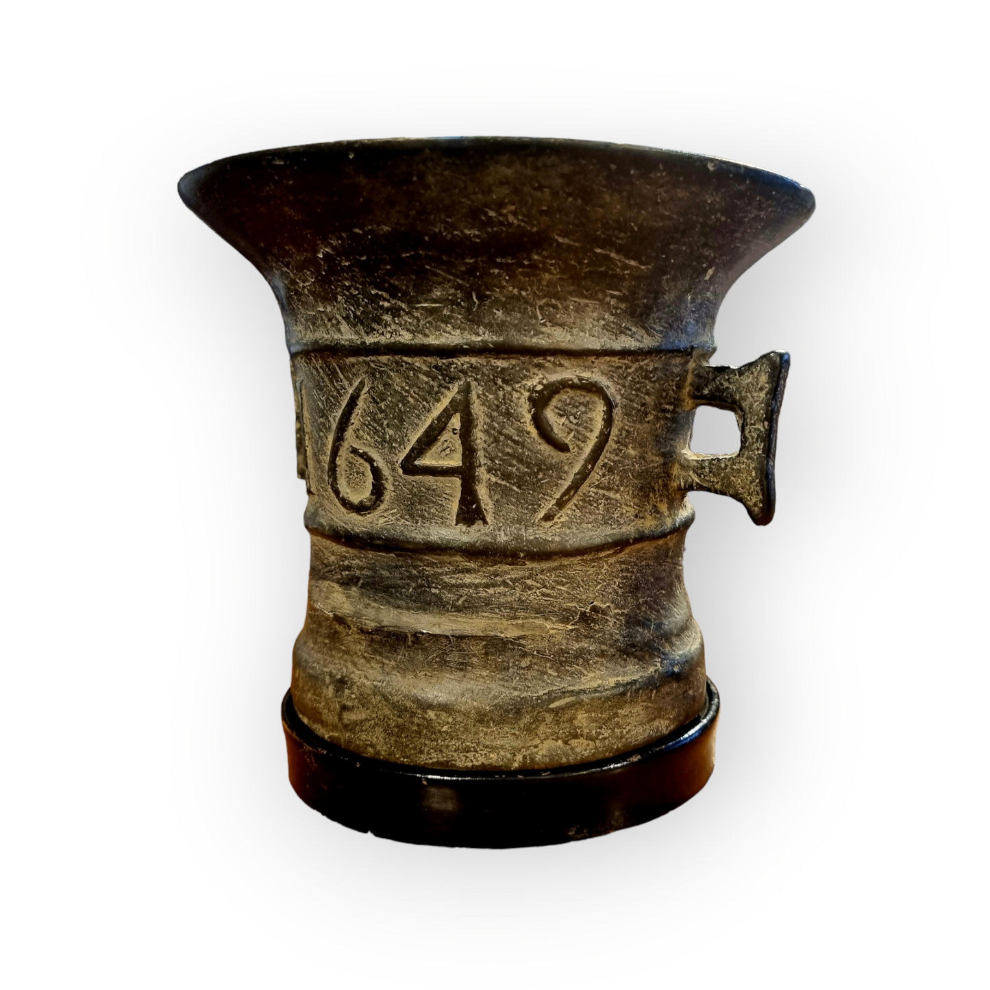 Large Mid 17th-century English Antique Bronze Mortar Dated "1649" - Bearing The Mark Of Thomas Sturton I (fl.1630-1658), Sturton Foundry, Somerset, England