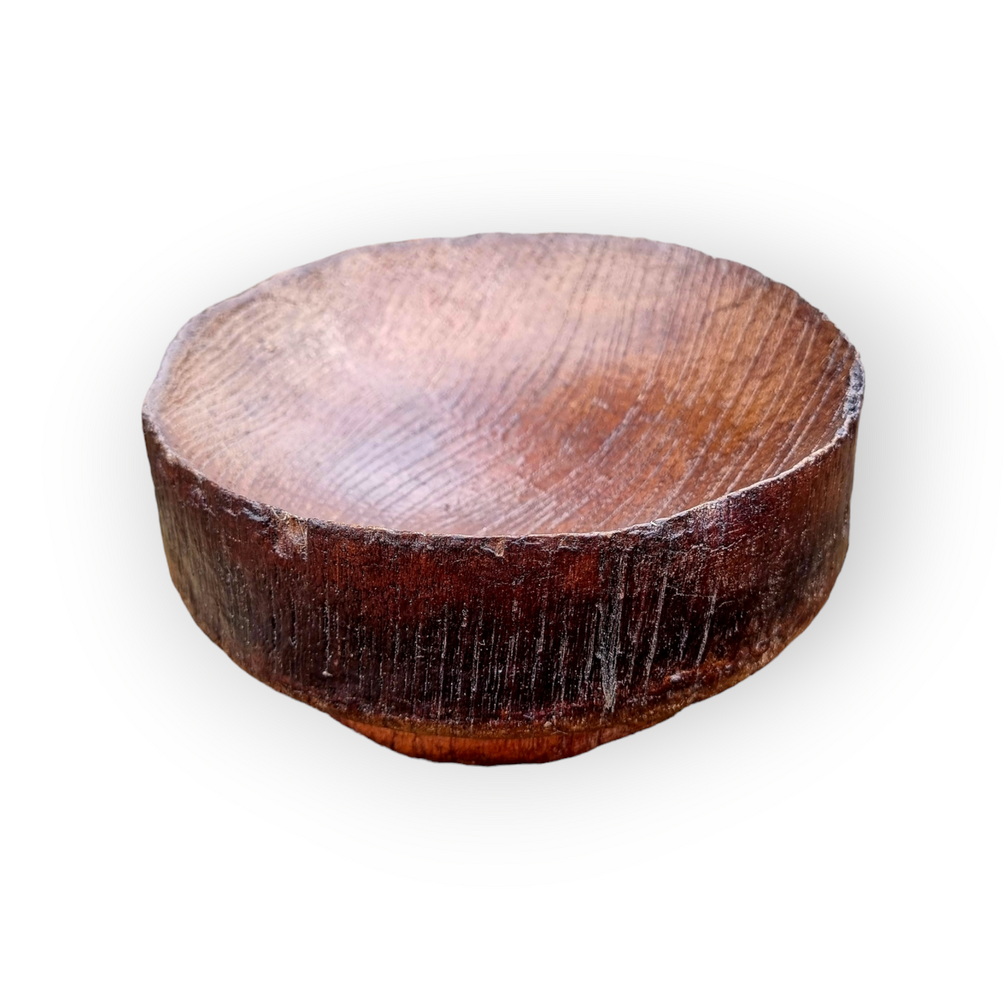 Rare 18th Century, Sussex Farmhouse-Made, English Antique Treen / Antique Elm Eating Bowl, Circa 1750-1800