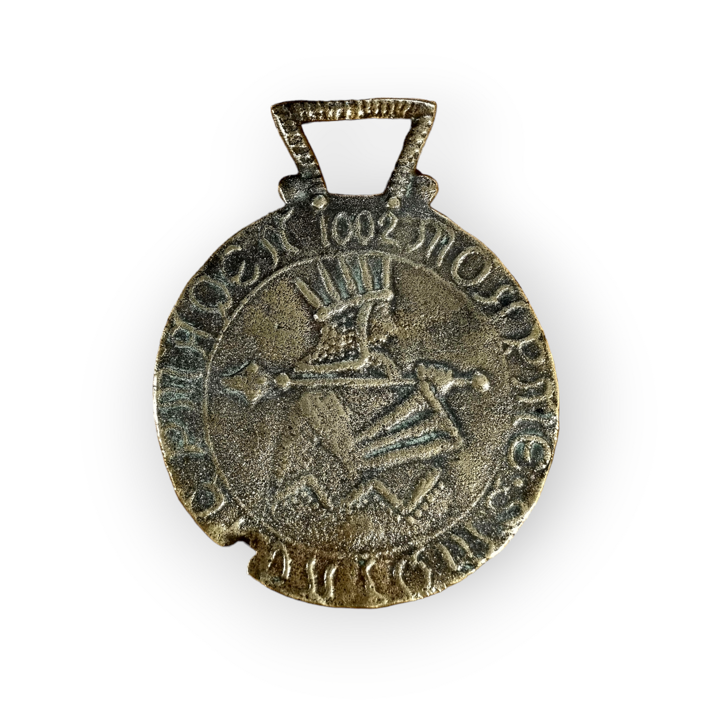 A Mid-19th Century English Antique "Billy & Charley"/ Shadwell Forgeries Antique Brass Badge