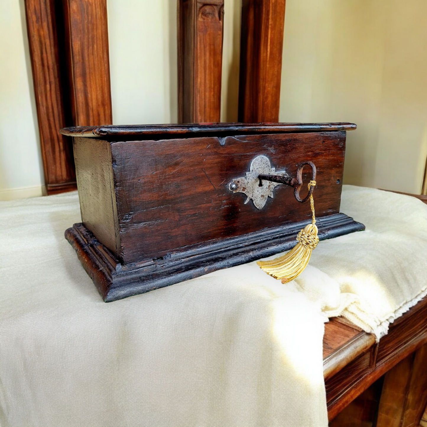 Late 16th Century Antique Walnut Table Casket / Table Box