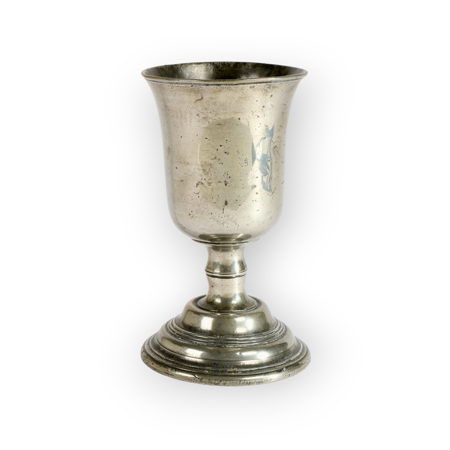 An 18th Century, George III Period, English Antique Pewter Communion Cup / Goblet, circa 1780