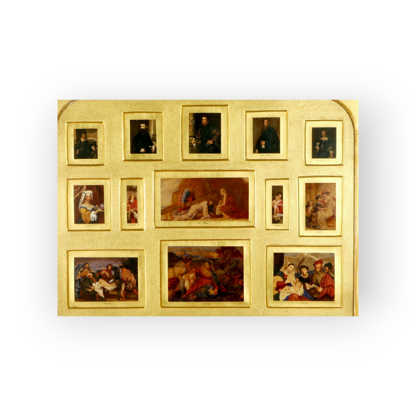 Grand Tour Interest - A Large & Impressive Collection Of Thirteen 19th-Century Italian School Antique  "Old Master" Miniature Watercolours