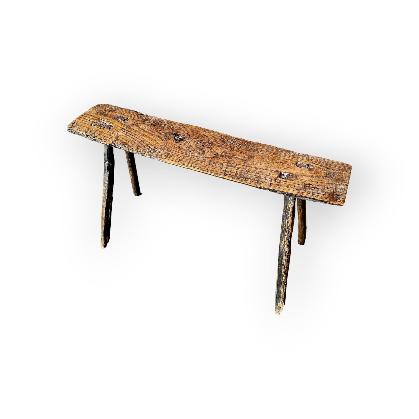 Late 18th-century Primitive English Antique Pig Bench