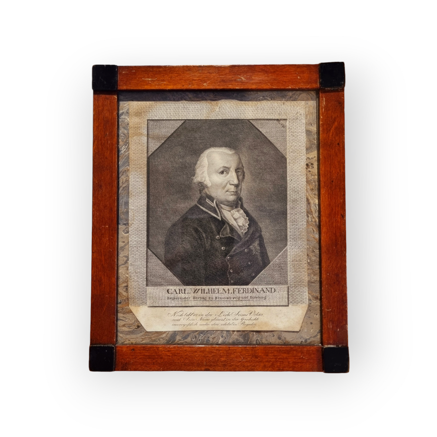 18th Century Engraved Antique Portrait Miniature of Karl Wilhelm Ferdinand, Duke of Brunswick-Wolfenbüttel (1735-1806)