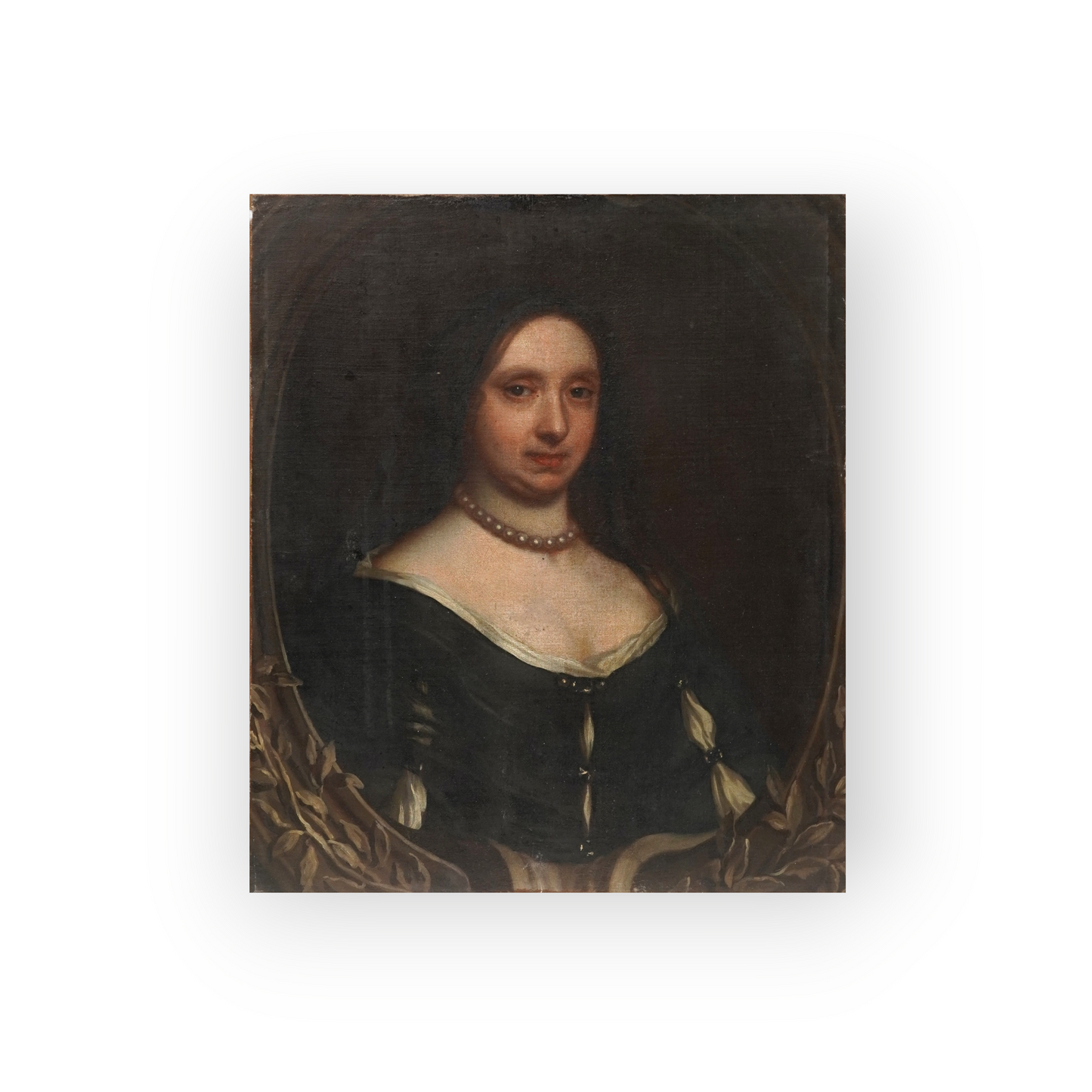 Follower of Sir Peter Lely (1618 - 1680) - A Pair Of 17th-century English School Antique Oil On Canvas Portrait Paintings Of Sir Thomas Craven & Lady Margaret Craven