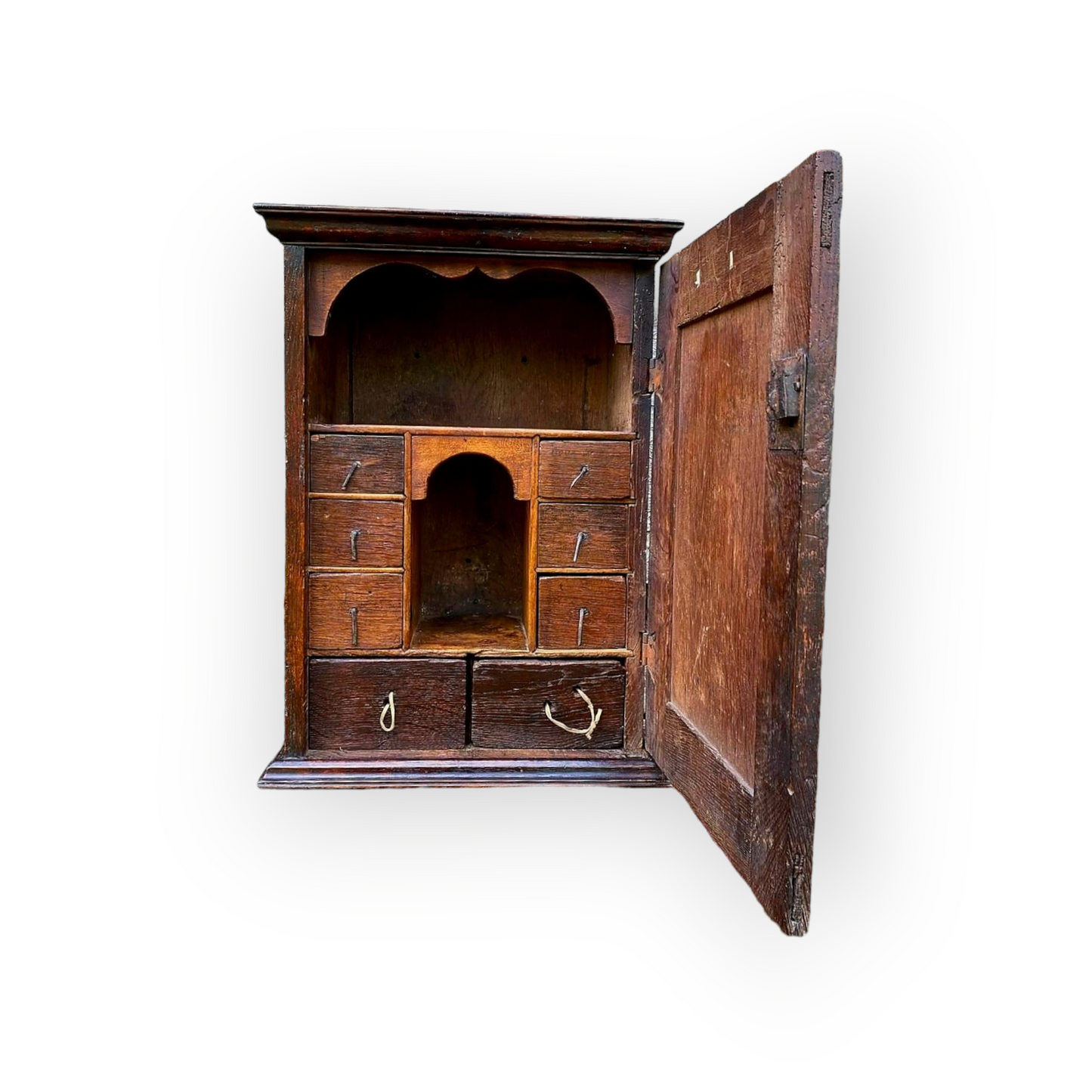 Late 17th-Century English Antique Oak Spice Cupboard