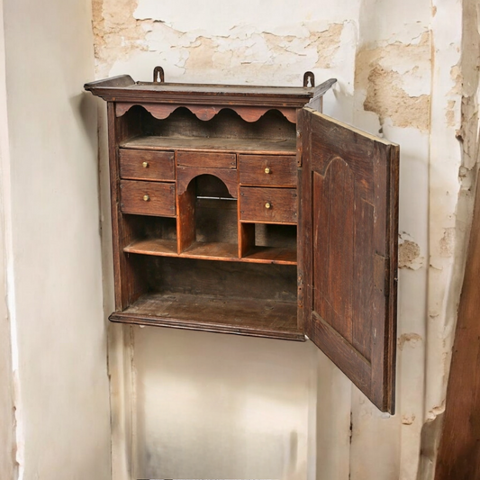 Early 18th Century Welsh Antique Oak Spice Cupboard