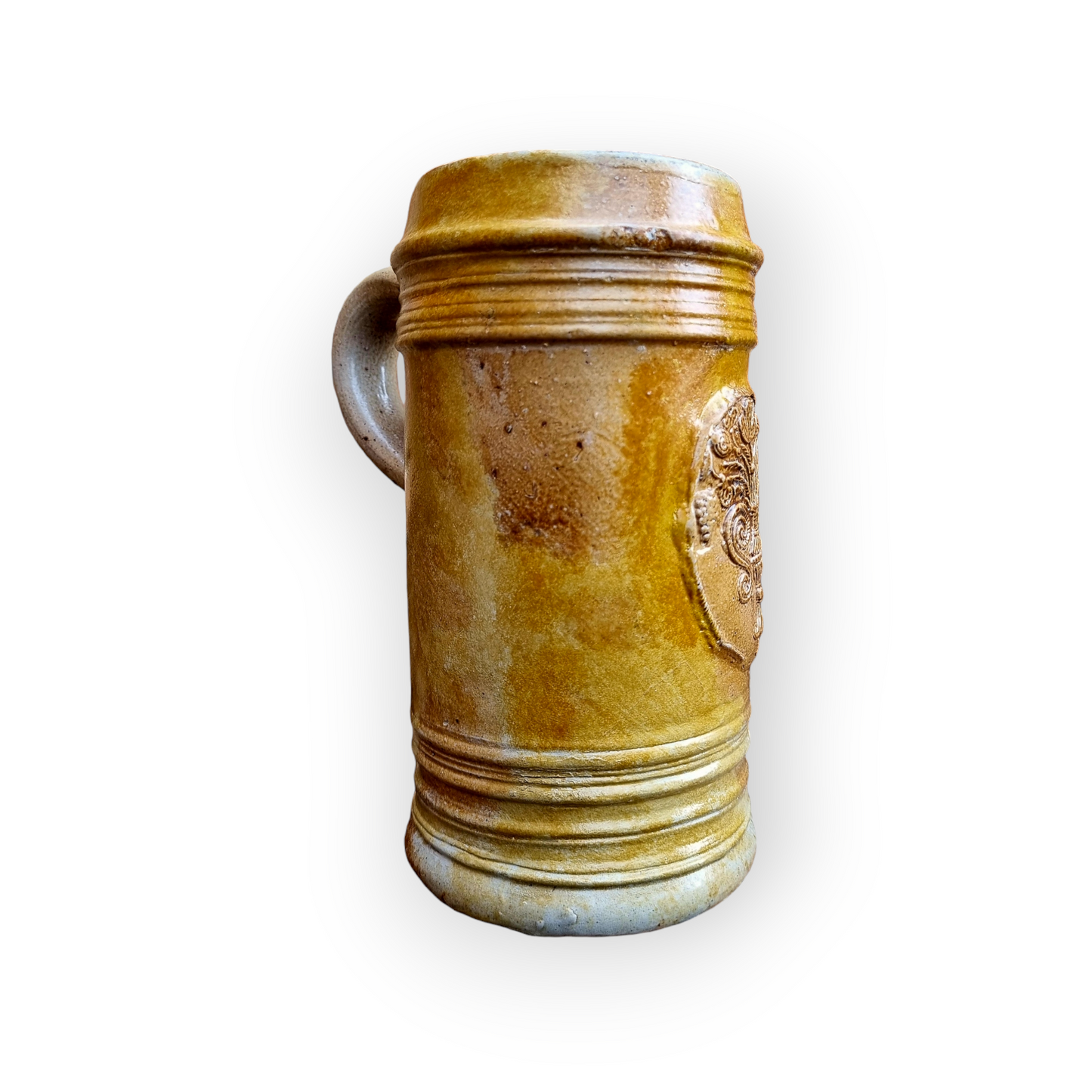 Mid-16th Century German Antique Stoneware / Raerenware Beer Stein or Tankard, circa 1550-1580