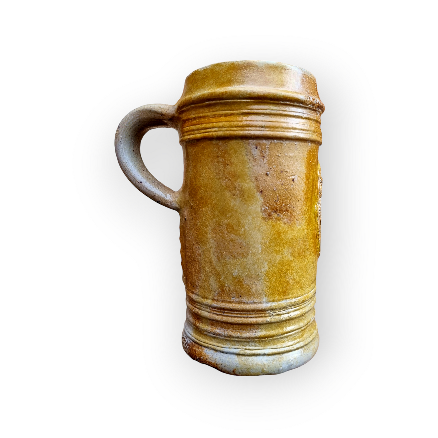 Mid-16th Century German Antique Stoneware / Raerenware Beer Stein or Tankard, circa 1550-1580