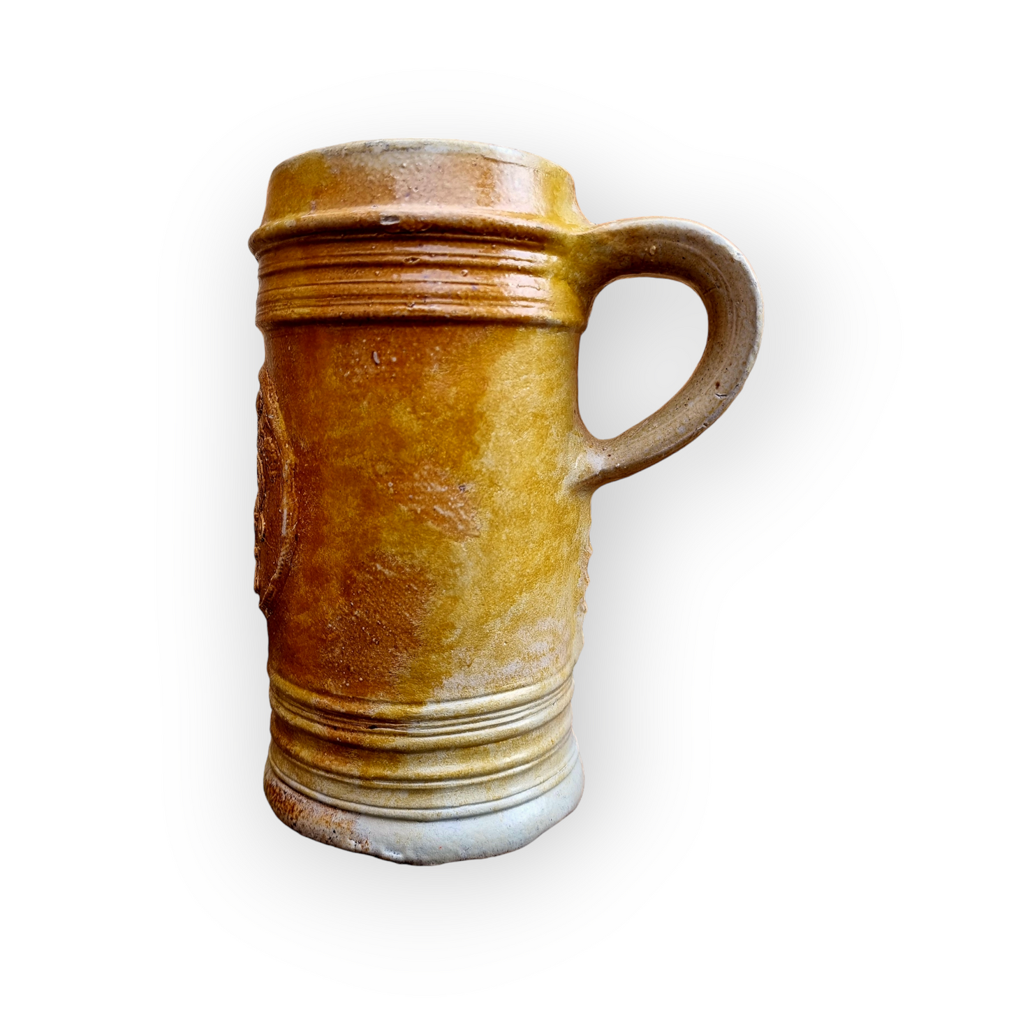 Mid-16th Century German Antique Stoneware / Raerenware Beer Stein or Tankard, circa 1550-1580