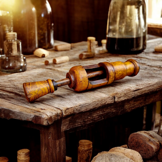 Mid-19th Century English Antique Treen Bottle Corking Device, circa 1860