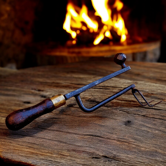 18th Century English Antique Iron Hand-Held Lark spit