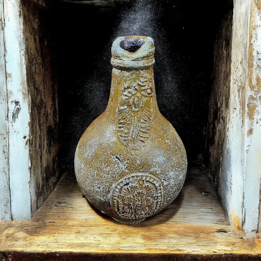 Dredged From The River Wensum, Norwich, Norfolk, England, By Repute - A 17th Century German Antique Stoneware Bellarmine Jug / Bartmannkrug, circa 1620-1675