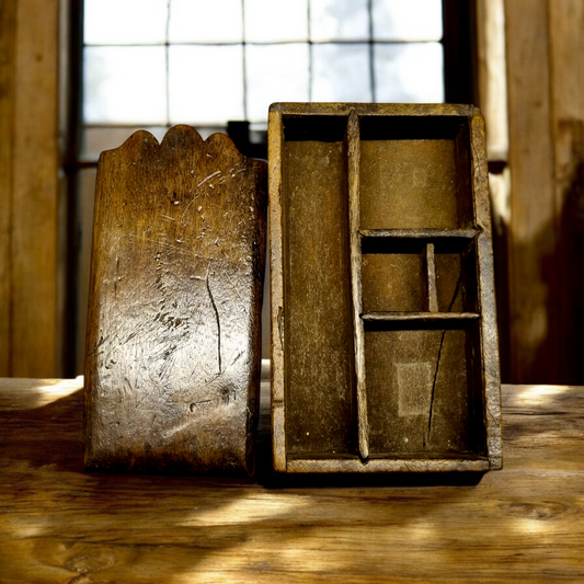 Early 18th-Century English Antique Treen Tinder Box