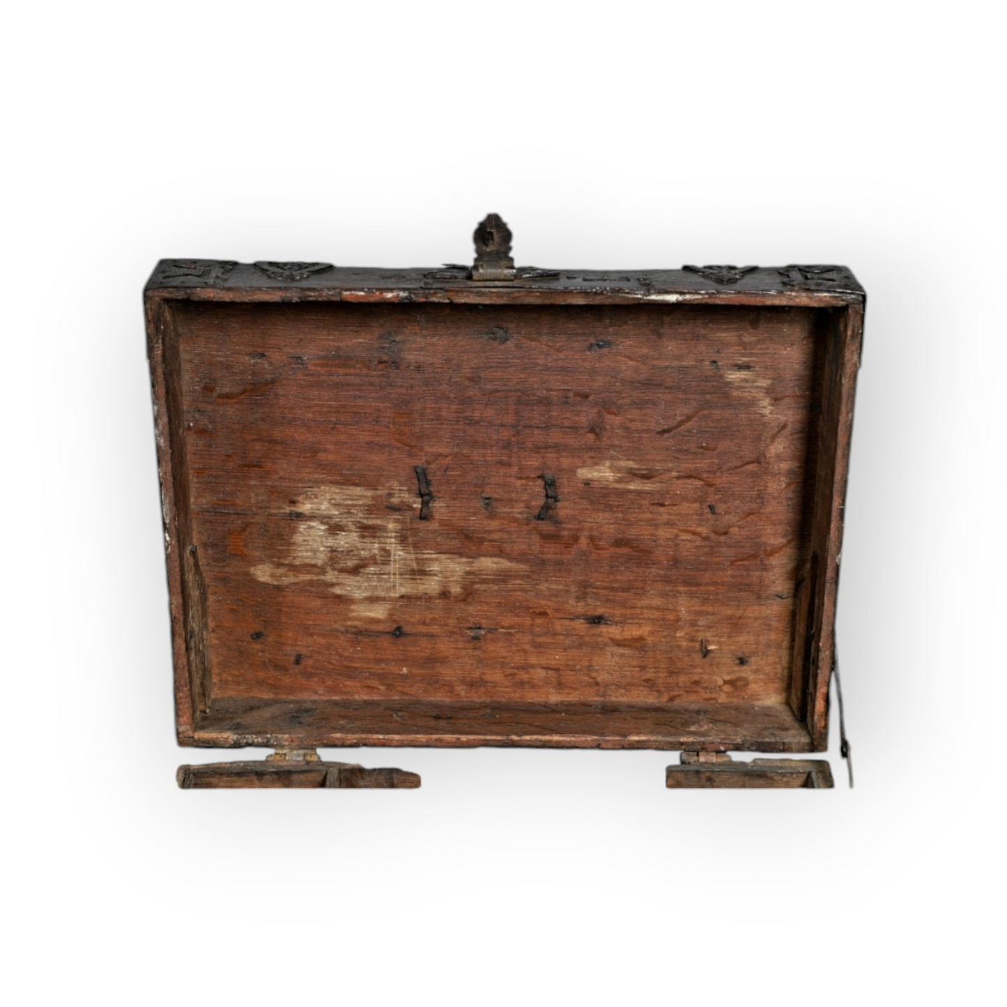 Early 17th-century Continental Antique Oak Strong Box With Iron Bindings