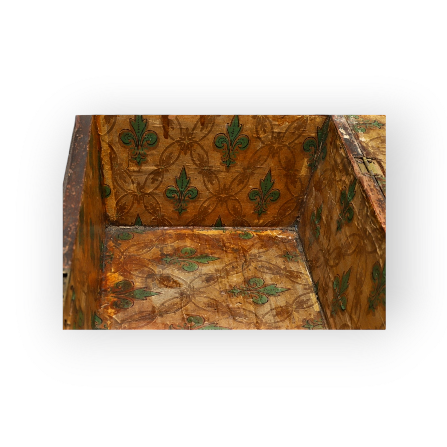 17th-Century Continental Antique Parquetry-Inlaid Wooden Table Box