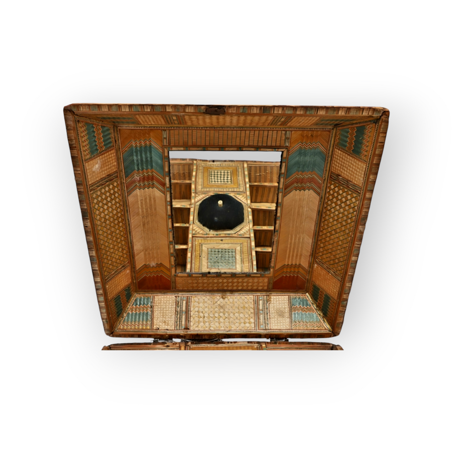 Late 18th-Century / Early 19th-Century Antique Napoleonic Prisoner Of War Straw-Work Box, circa 1793-1815