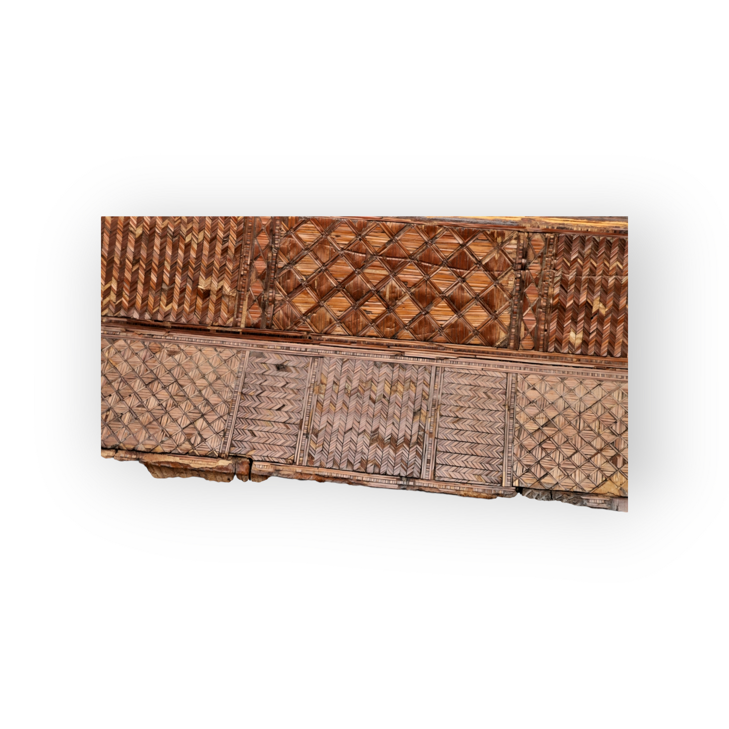 Late 18th-Century / Early 19th-Century Antique Napoleonic Prisoner Of War Straw-Work Box, circa 1793-1815