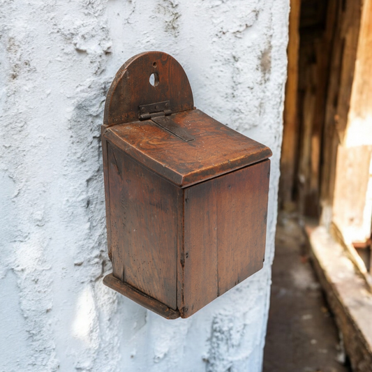 Large mid-18th Century English Antique Oak Candlebox